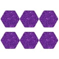 thumbnail image 2 of Disketp Purple Glitter Funny Coasters,6 Pcs Leather Coasters With Holder, Perfect Housewarming Hostess Gifts,Protect Furniture From Water Marks Scratch And Damage, 2 of 9