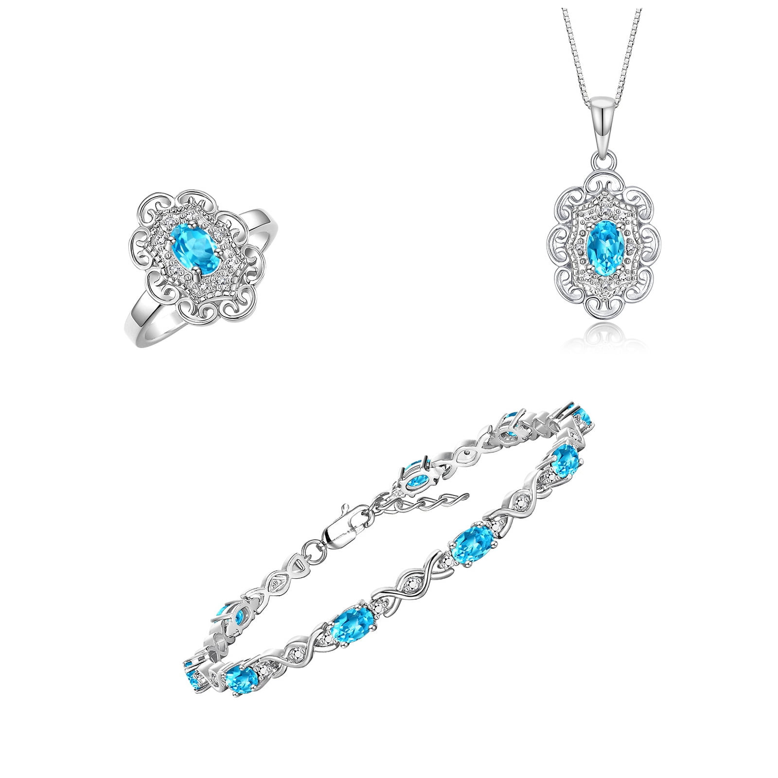 RYLOS Jewelry For Women Sterling Silver Hugs Kisses Infinity