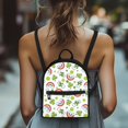 thumbnail image 4 of Eheartsgir Clover Rainbow Bone Print Mini Backpack for Work Shopping, Adjustable Strap Small Backpack for Women Polyester Lightweight Mini Purses, 4 of 8