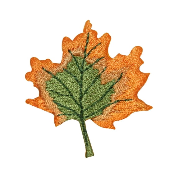 ID 1414A Changing Color Leaf Patch Maple Tree Leaves Embroidered IronOn Applique