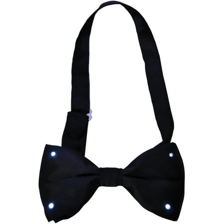 Black Light Up Bow Tie Adult Halloween Accessory