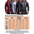 thumbnail image 2 of Frontwalk Mens Casual With Pockets Sweatshirt Front Zipper Plain Tunic Tops Hooded Neck Fall Hoodies Wine Red XL, 2 of 2
