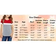 thumbnail image 3 of Sherrylily Girls Casual Short Sleeve T Shirts Kids Loose Cute Tops Color Block Tee Size 4-15, 3 of 4