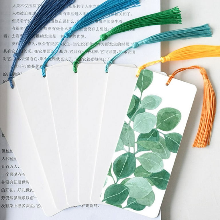 Blank Bookmarks with Hole for Ribbon or Tassel (6 x 2 in, 300 Pack)