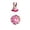 08-PinkA1 (fit 23in Goose), variant on SHENGXINY Porch Goose Outfits,Floral Dress with Hat Set,Goose Outfit Clothes,Patio Garden Costume Decor multicolor 16.9x19.7in