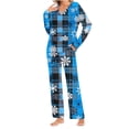 thumbnail image 5 of Tnhcen Women's Christmas Pajamas 2-Piece Set Long Sleeve Pocket Design Festive Print Holiday Sleepwear Soft Stretchy Plus Size for women S-3XL, 5 of 8
