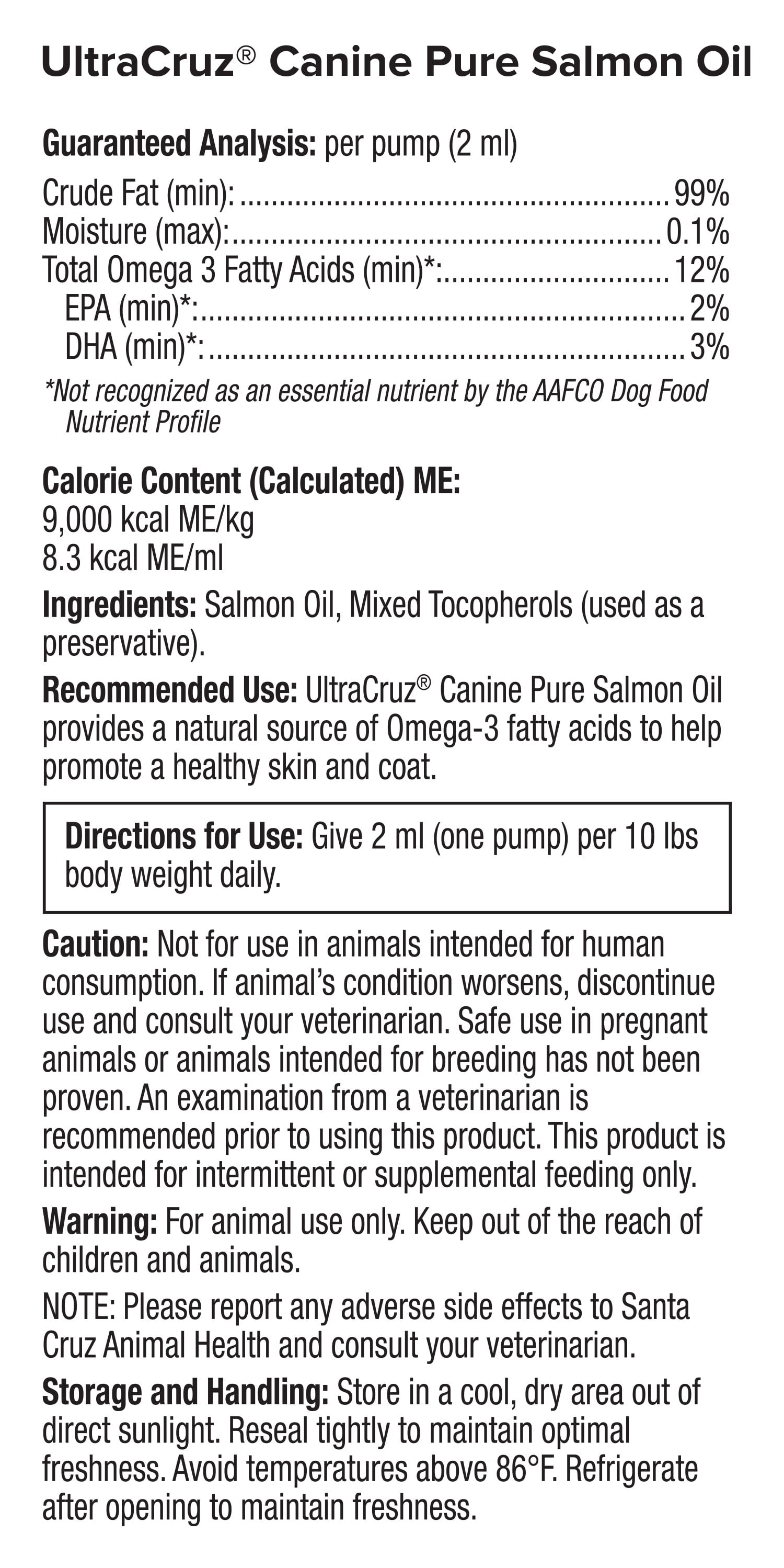 UltraCruz® Canine Pure Salmon Oil, 16 oz