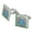 Silver, variant on Sesame Street Cookie Monster Om Nom Nom Square Cufflink Set - Silver or Gold
