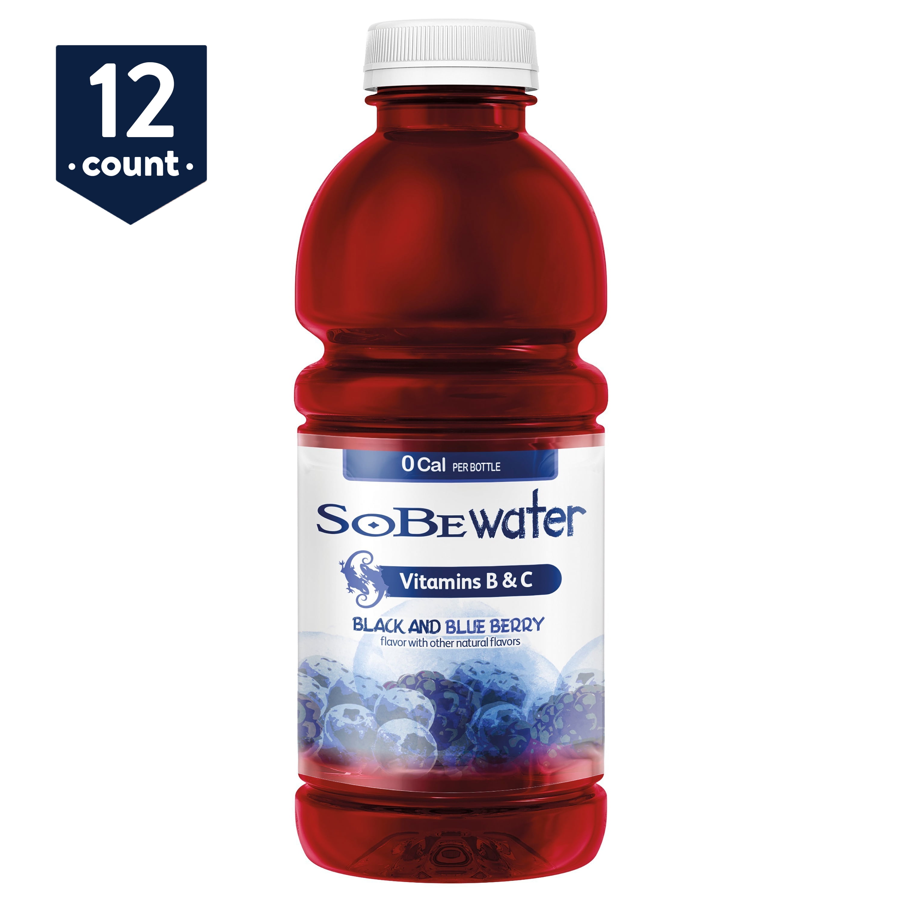 SoBe Water, Black and Blueberry, 20 oz Bottle (12 Pack)