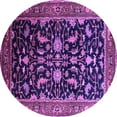 thumbnail image 1 of Ahgly Company Indoor Round Oriental Purple Industrial Area Rugs, 8' Round, 1 of 4