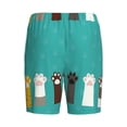 thumbnail image 5 of Naloa Cute Cat Paw And Dog Men's Short Pajama Pants, Lounge Comfort Shorts with Elasticized Waistband and Side Pockets - Medium, 5 of 9
