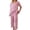 Pink, variant on IWRICH Pajama Set for Women 2 Piece Plaid Short Sleeve Pjs Cute Ruffle Sleepwear Pajamas Loungewear Pink XL