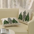 thumbnail image 6 of Christmas Pillow Covers 18x18 Set of 2 Christmas Decor Linen Pillowcase Buffalo Plaid Christmas Trees Green Throw Pillows Winter Farmhouse Holiday Decor Outdoor Cushion Covers for Couch Home, 6 of 6