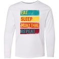 thumbnail image 3 of Inktastic Eat Sleep Muay Thai Repeat Long Sleeve Youth T-Shirt, 3 of 5