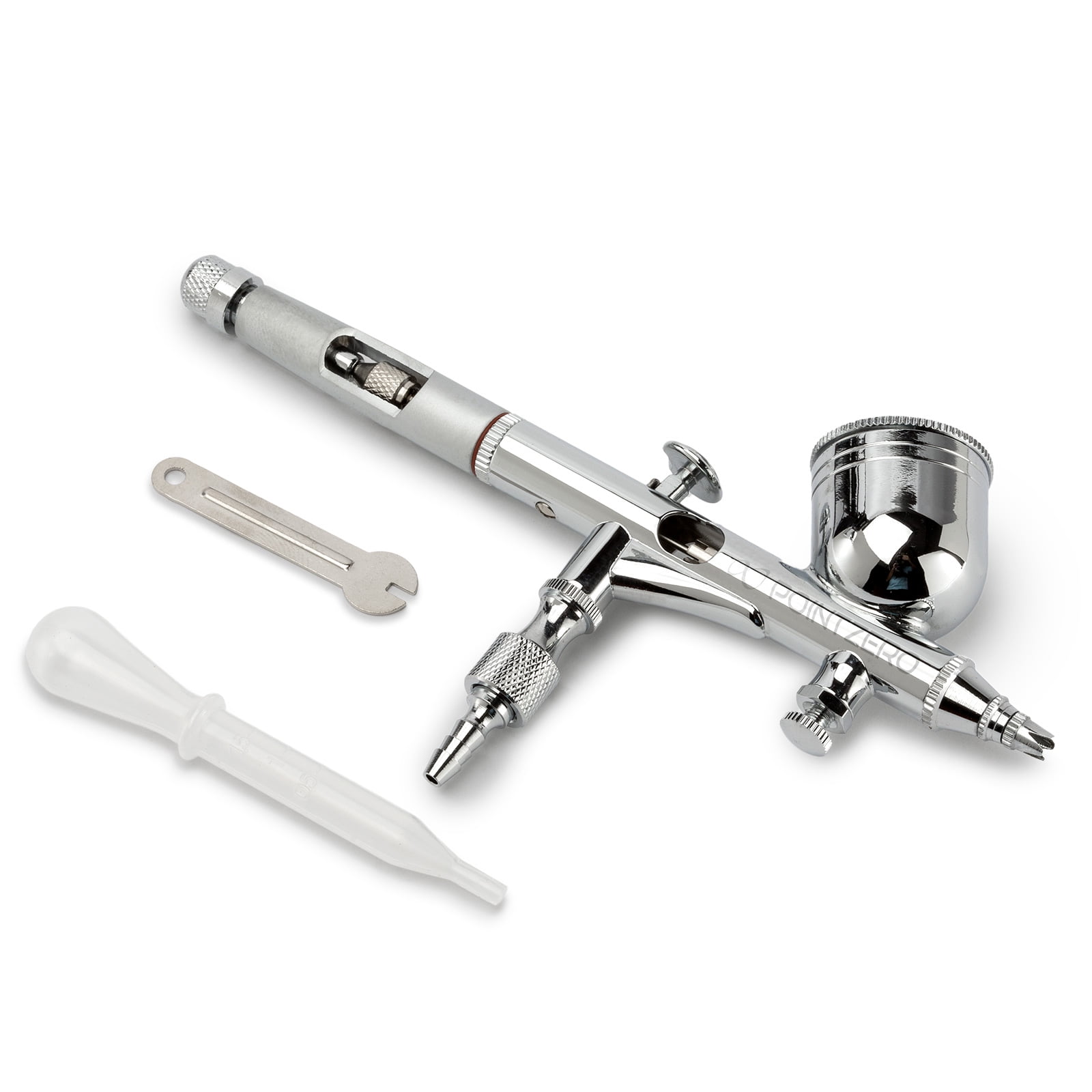 PointZero Dual-Action 9cc Gravity-Feed Airbrush Set w/ MAC Valve - .2mm Nozzle