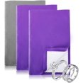 thumbnail image 2 of 3PCS Silver polishing Cloths, 10 x 12.5 inches Four-Layer Double-Sided Jewelry Cleaning Cloth，Large polishing Cloth for Gold, Silver, Diamond, Platinum, Jewelry (2 PCS Purple and 1 PCS Gray), 2 of 4