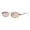 Silver (Beige), variant on PASTL Vero Oval Sunglasses Unisex Retro Slim Metal Frame UV400 Silver Beige
