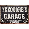 thumbnail image 1 of THEODORE'S Garage Black Grunge Sign 8x12 Decor Gift 108120005484, 1 of 1