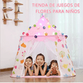 thumbnail image 3 of Casita Tienda Carpa Interior Exterior Juguete Rosa/Blanco, 3 of 4