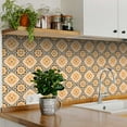 thumbnail image 2 of Mi Alma Blue Orange Spanish Peel & Stick Tiles - Vinyl Backsplash 8x8, 2 of 10