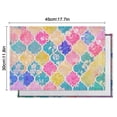 thumbnail image 5 of Multi Color Floral Checkered Pattern Summer Placemats Table Placemats Set Of 6-Linen Kitchen Washable Placemats Table Mats 11.8"x17.7" Non-Slip Heat Resistant, 5 of 5