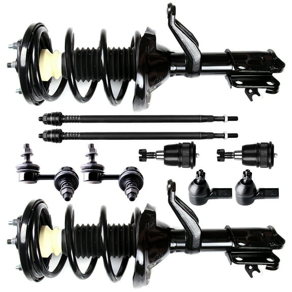 ECCPP Front Strut Spring Assembly, Stabilizer Bar Link Kit, Ball Joint, Tie Rod End Fit for 2002 2003 2004 2005 2006 for Honda CR-V Set of 10