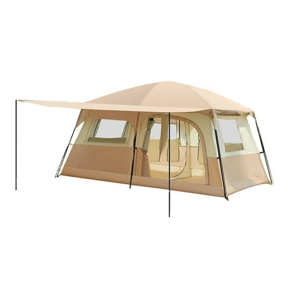 Travel Camping Tent with 2 Rooms Large Family Cabin Tent Breathable and Rainproof for Outdoor Camping Hiking Backpacking Beach