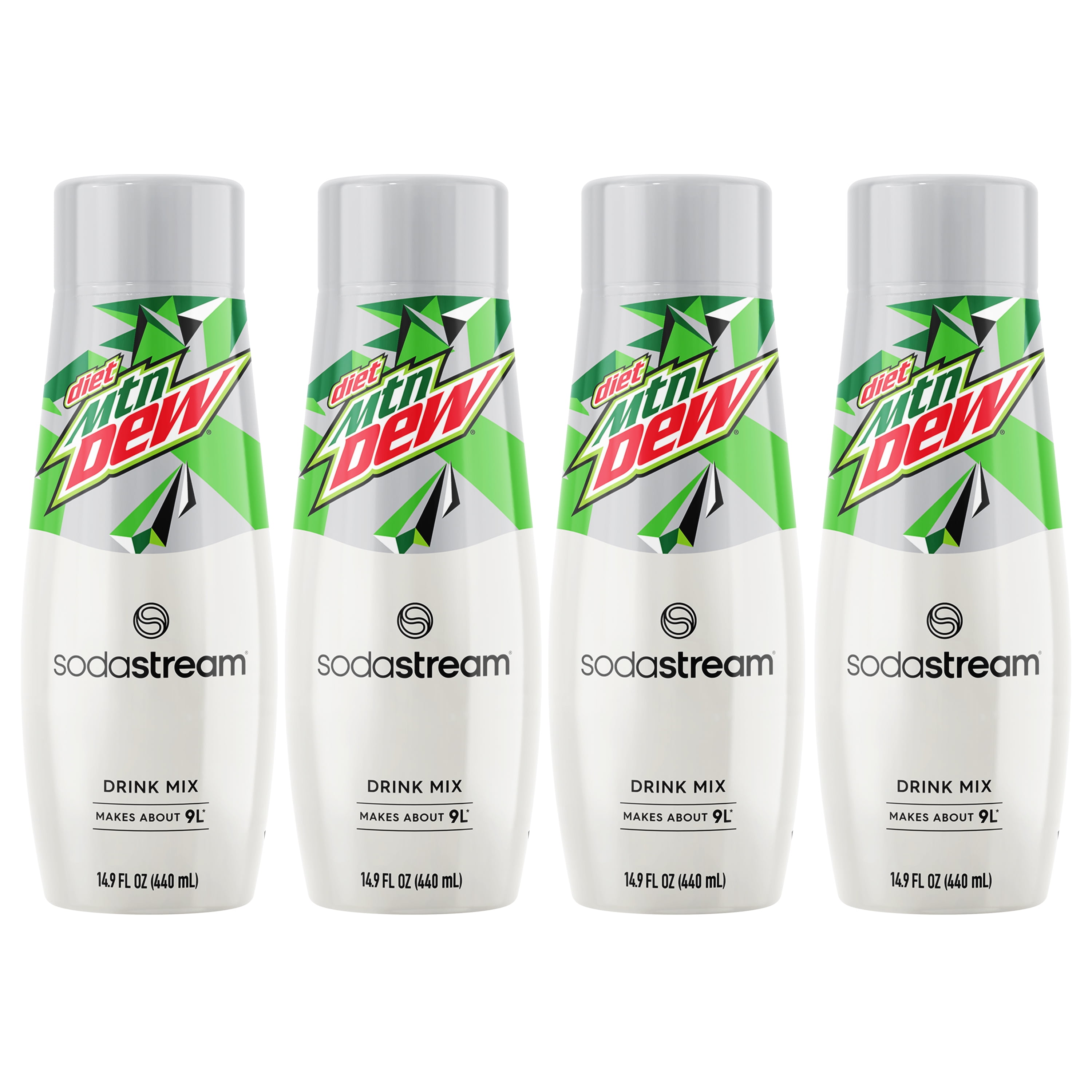 SodaStream Diet Mountain Dew Soda Mix, 14.9 fl oz. (Pack of 4)