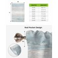 thumbnail image 6 of Blue Beige Farmhouse Tie Up Curtains for Kitchen Bathroom Bedroom Windows 63 Inch Length, Vintage Wooden Striped Balloon Drape Curtains Shade Rod Pocket Drapery Curtain Panel, 52"x63", 6 of 7