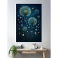 thumbnail image 2 of Dandelion Dreamscape – Celestial Botanical Art Under A Starry Night Sky Poster Wall Art, Modern Wall Decor, 16x24 UNFRAMED, 2 of 2