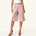 thumbnail image 2 of Wensltd Women Shorts Casual Lightweight Solid Color High Waist Knee Length Shorts Comfortable, 2 of 6