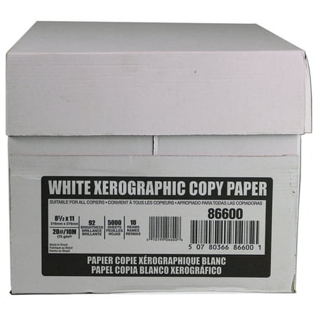 10 Lb Carton Xerographic Copy Paper White 8-1/2