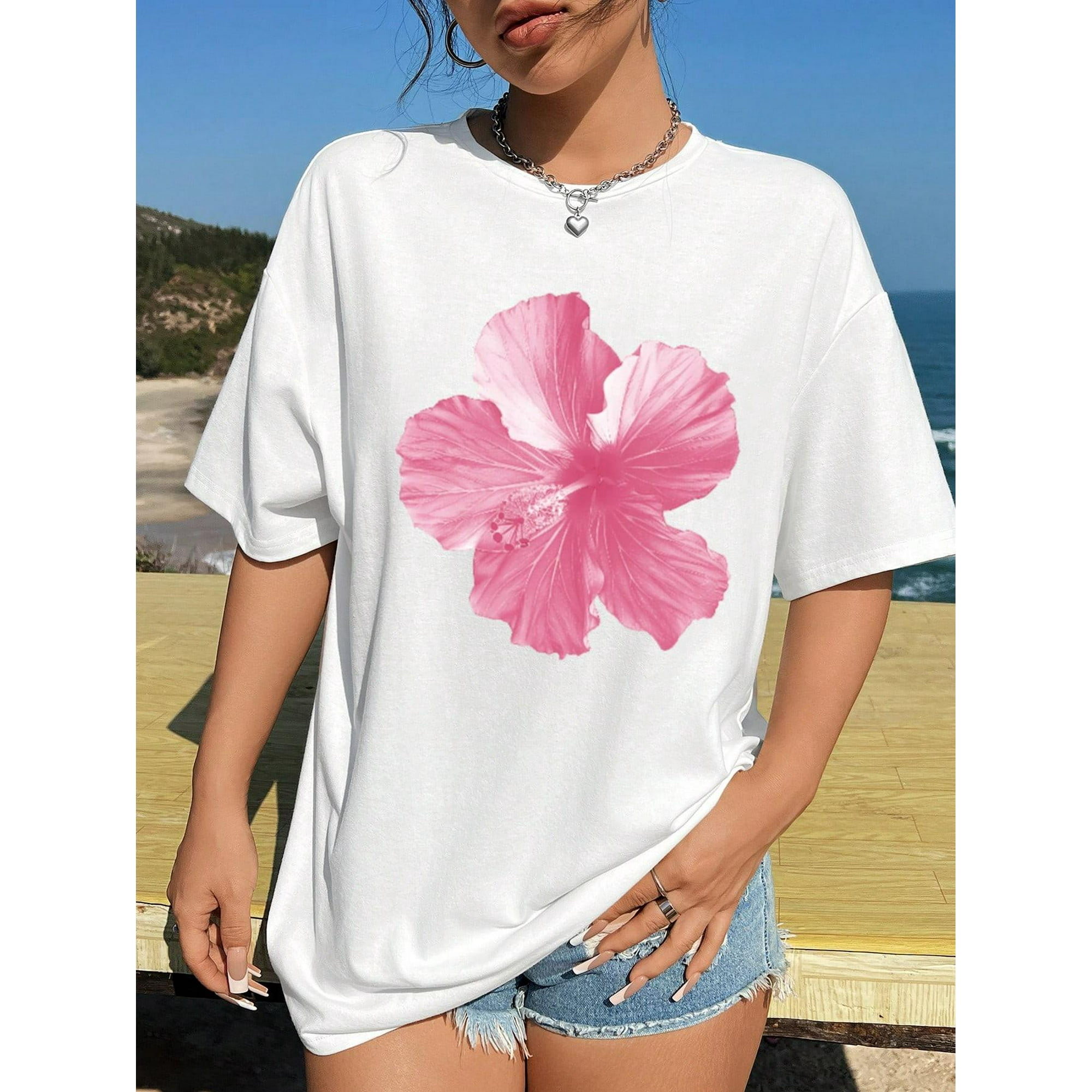 Shirt Designs T Shirt Blanc Shein T-shirt Avec Motif Basket Mode