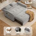 thumbnail image 2 of Aiho 3-in-1 Convertible Sofa Bed Chair w/ Storage & Adjustable Backrest - Space-Saving Sleeper for Small Apartments , Light Gray, 2 of 9