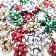 thumbnail image 2 of Lazos de regalo mini con purpurina de 1,5 pulgadas, colores variados, lazo de estrella autoadhesivo, cinta con purpurina para cumpleaños, Navidad, bodas y vacaciones, 2 of 5