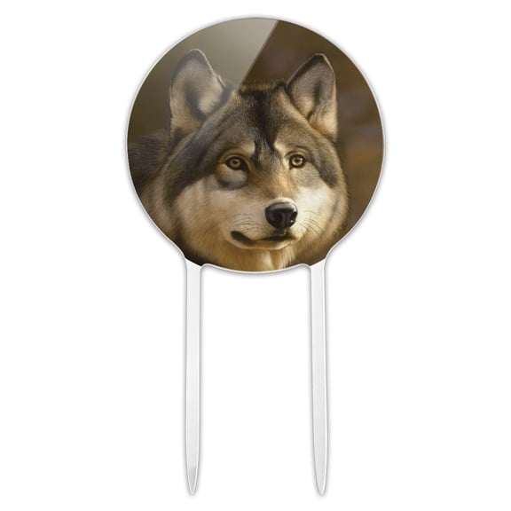 Acrylic Timberwolf Timber Wolf Wolves Cake Topper Party Decoration for Wedding Anniversary Birthday Graduation