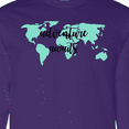 thumbnail image 4 of Inktastic Adventure Awaits Teal World Map Long Sleeve T-Shirt, 4 of 5