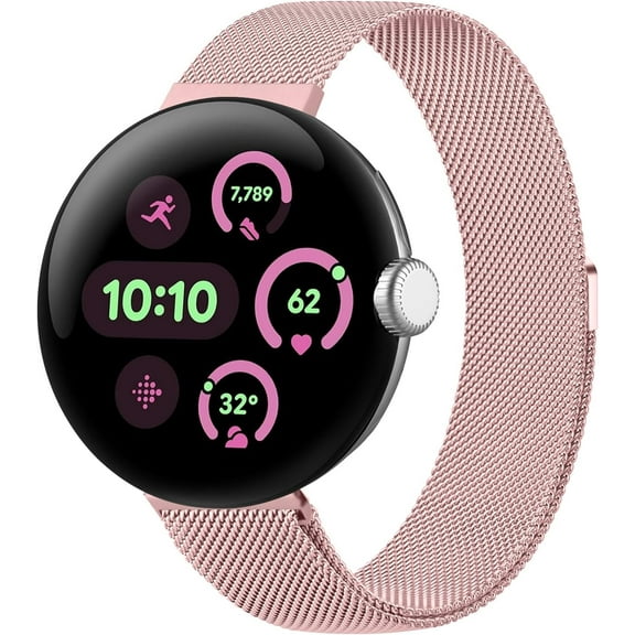 MYKOMI Metal Band Compatible with Google Pixel Watch 3 Band 41mm, Google Pixel Watch 2 Band, Google Pixel Watch Band Women Men, Stainless Steel Mesh Loop Strap for Pixel Watch