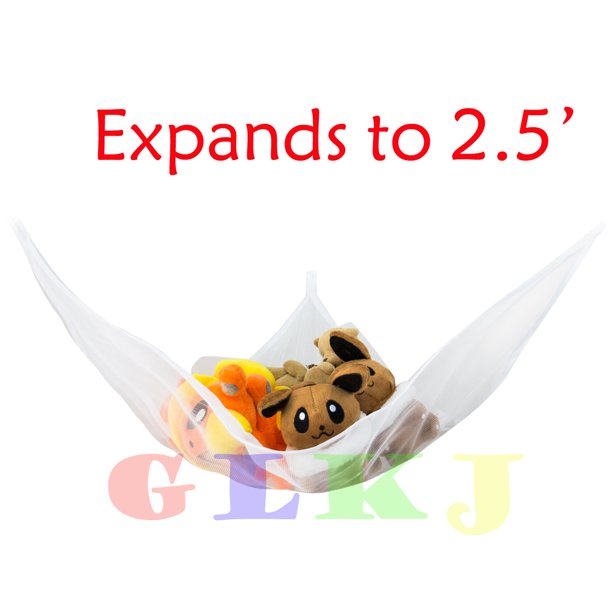 Carolilly Hanging Toy Hammock Net Stuffed Storage Kids Toys Mesh WallMounted Storage Boxes