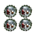 thumbnail image 2 of 4 Pack Christmas Themed Round Placemats,Washable Heat Resistant Table Mats, Holiday Dinner Party Table Decor, 2 of 6