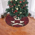 thumbnail image 2 of FMSHPON Red Rose Skull Xmas Christmas Tree Skirt Stand Mat for Holiday Party Decoration Indoor Outdoor 36 inches, 2 of 3