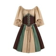 thumbnail image 4 of Roncen Women's Renaissance Medieval Vintage Court-Style Short Sleeve Off-Shoulder Dress - Elegant and Chic, 4 of 4