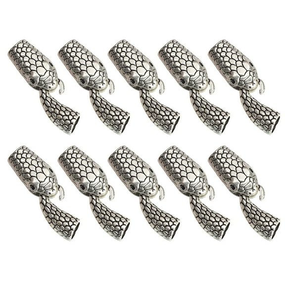 Snake Toggle Clasps for Jewelry Making Silver Alloy DIY Bracelet Necklace Findings 10 Pairs