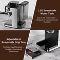 thumbnail image 4 of CUSIMAX 20‑Bar Espresso Machine with Built‑In Grinder & Milk Frother — Professional‑Grade Cappuccino & Latte Maker with Large Removable Water Tank for Home Baristas, 4 of 7