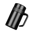 thumbnail image 1 of Yuarrent Frascos de vacío de acero inoxidable de 450ml, infusor de té térmico, taza de leche antideslizante para hombres, gran capacidad para el hogar Teteras Negro Yuarrent HA081636-01, 1 of 6