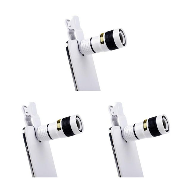 Sidaley Objetivos externos para cámara Universal portátil 8X óptico telescopio Cámara lente Clip teléfono móvil telescopio distancia Focal larga Type1 NO1