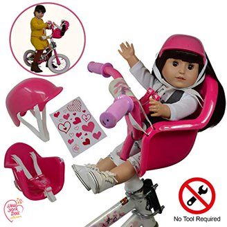 Baby Doll Car Seat Carry Me 18" Doll Bicycle Seat Helmet Our Generation