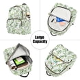 thumbnail image 5 of FORMRS Mini Backpack Purse for Women Travel Daypack Casual Shoulder Bag, Green Leafy Pattern, 5 of 7
