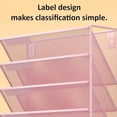 thumbnail image 5 of 6-Tier Wall File Organizer Hanging File Organizer Cubicle Organizer Wall File Holder for Office Home (Pink, 6 Tier), 5 of 5