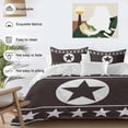 thumbnail image 3 of Queen 4 Piece Bedding Set Western Traditional Country Star Soft Breathable Duvet Cover and Pillowcase,Texas Ethnic Stars on Black Duvet Cover Set Washable Bed Sheets for Bedroom Dormitory Guest Room, 3 of 9